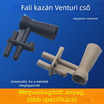 Falra szerelt gázkazán ventilátor Venturi csővel, levegőbeömlő nyílás és kéménymintavételi fúvóka – univerzális karbantartási tartozékok