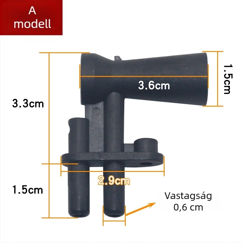 Falra szerelt gázkazán ventilátor Venturi csővel, levegőbeömlő nyílás és kéménymintavételi fúvóka – univerzális karbantartási tartozékok