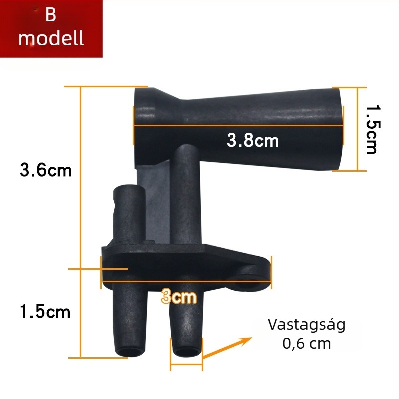 Falra szerelt gázkazán ventilátor Venturi csővel, levegőbeömlő nyílás és kéménymintavételi fúvóka – univerzális karbantartási tartozékok