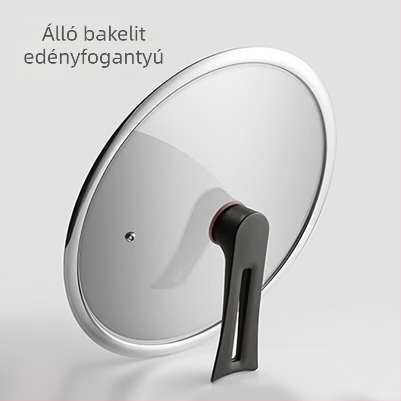 KATA G-alakú edzett üvegfedő rozsdamentes acél T-formájú edényekhez, kör alakú üvegfedő levesekhez és wokokhoz