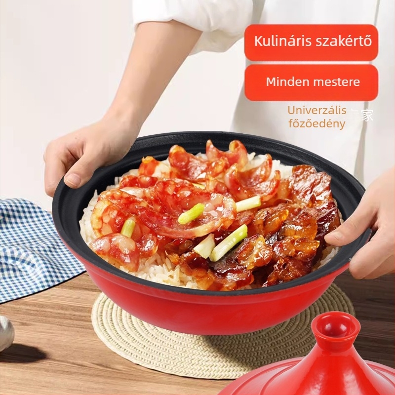 Zománcolt öntöttvas lábas marokkói tajine stílusú