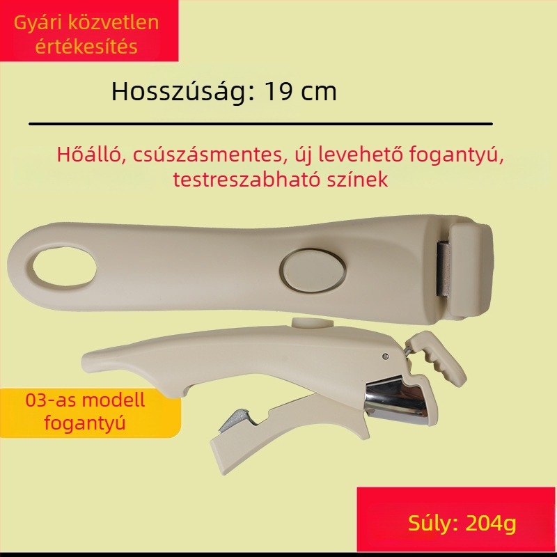 Testreszabható levehető fazékfogó klipsz égés elleni védelemmel