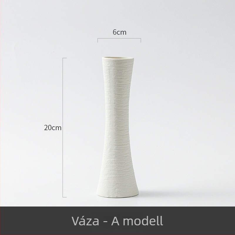 Minimalista kerámia váza száraz virágokhoz, modern otthoni dekoráció