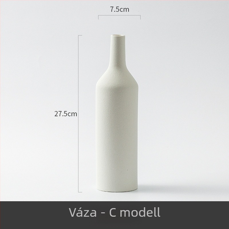Minimalista kerámia váza száraz virágokhoz, modern otthoni dekoráció
