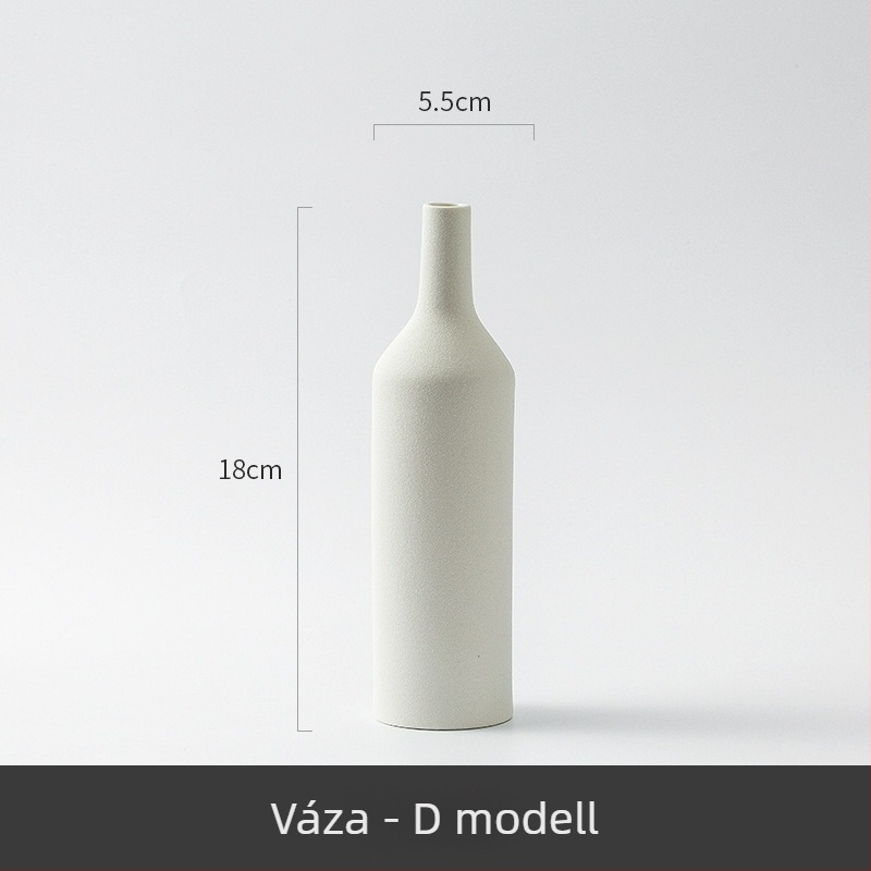 Minimalista kerámia váza száraz virágokhoz, modern otthoni dekoráció