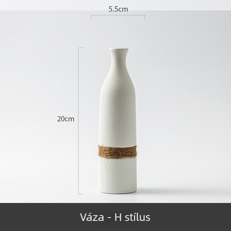 Minimalista kerámia váza száraz virágokhoz, modern otthoni dekoráció