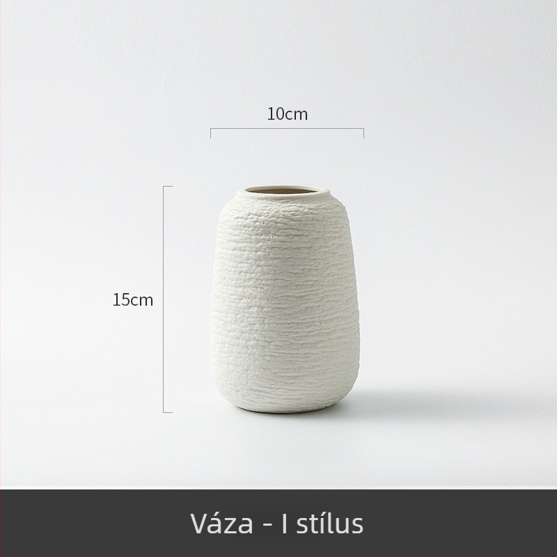 Minimalista kerámia váza száraz virágokhoz, modern otthoni dekoráció