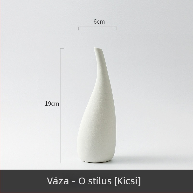 Minimalista kerámia váza száraz virágokhoz, modern otthoni dekoráció