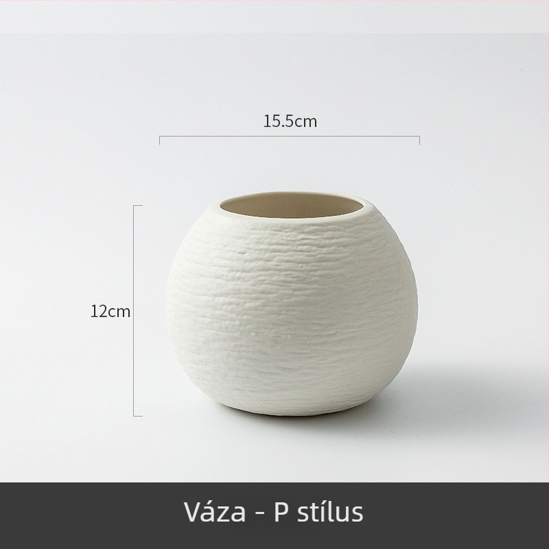 Minimalista kerámia váza száraz virágokhoz, modern otthoni dekoráció