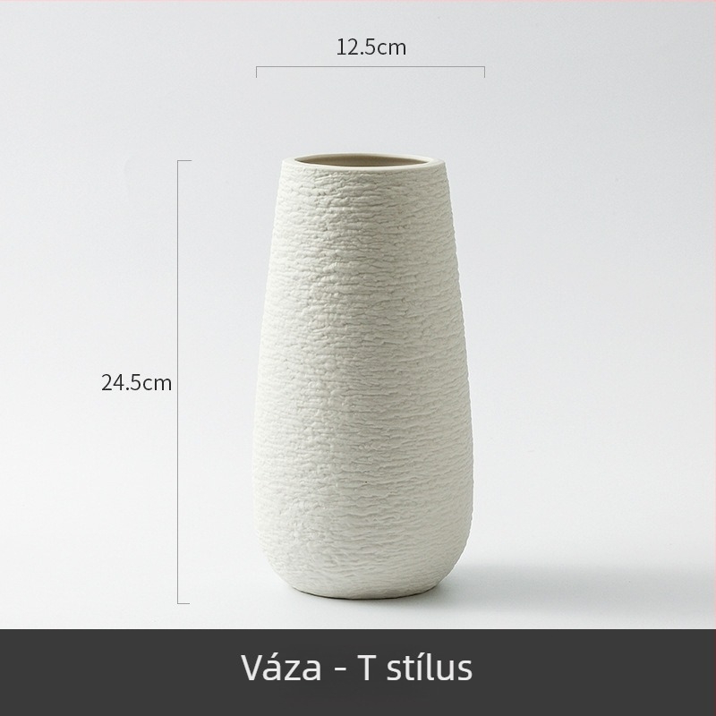 Minimalista kerámia váza száraz virágokhoz, modern otthoni dekoráció