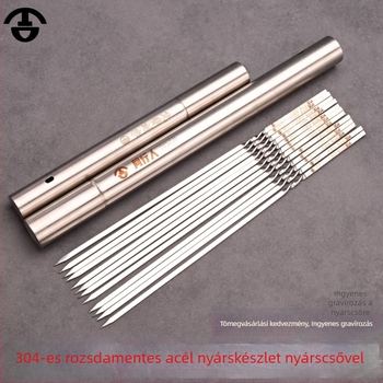 304 rozsdamentes acél BBQ nyárs tárolócső készlet