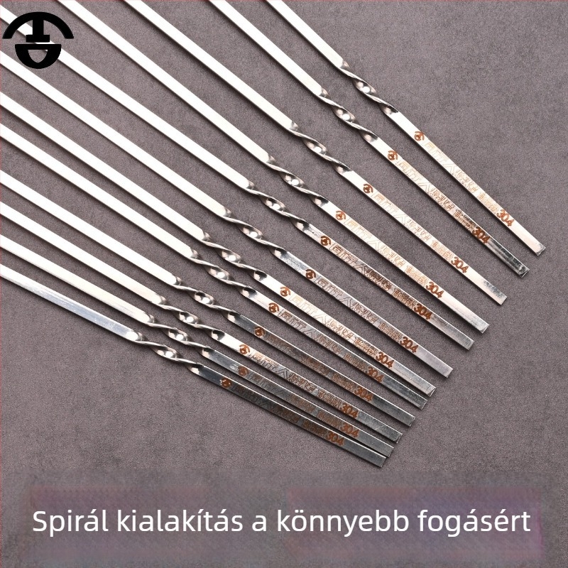 304 rozsdamentes acél BBQ nyárs tárolócső készlet