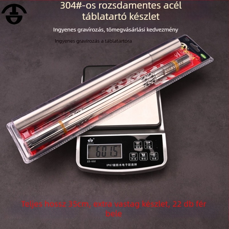 304 rozsdamentes acél BBQ nyárs tárolócső készlet