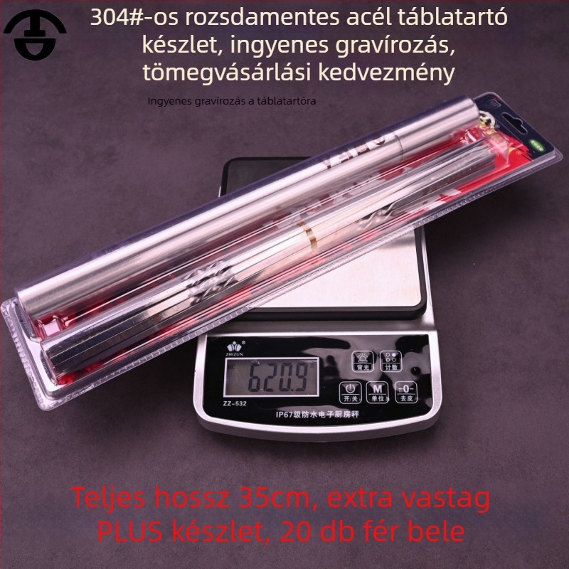 304 rozsdamentes acél BBQ nyárs tárolócső készlet