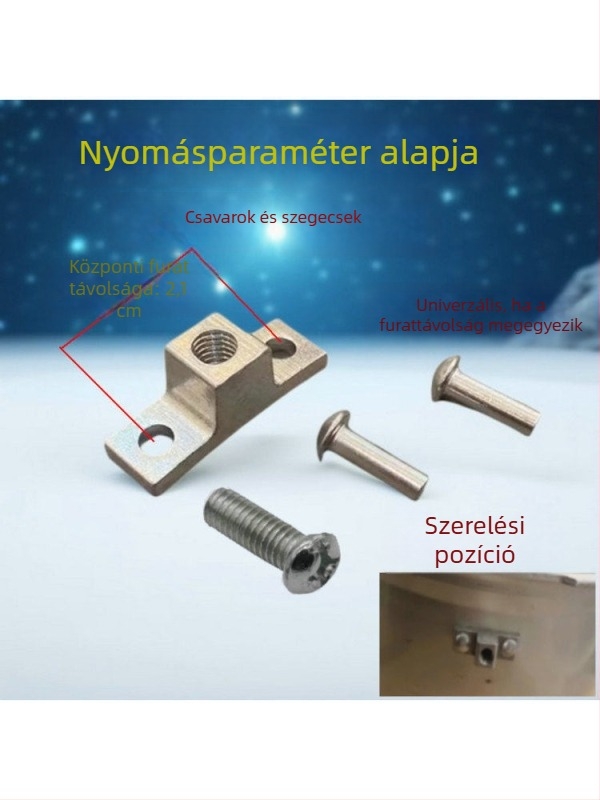 Egyetemes csavarok és szegecsek a fogantyú alapjához nyomásos edényekhez; kompatibilis Wanbao, Forda, Xiluo, Jinxi; magas hőmérséklet-álló
