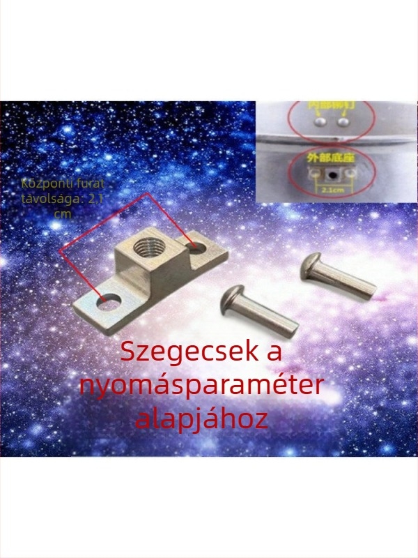 Egyetemes csavarok és szegecsek a fogantyú alapjához nyomásos edényekhez; kompatibilis Wanbao, Forda, Xiluo, Jinxi; magas hőmérséklet-álló