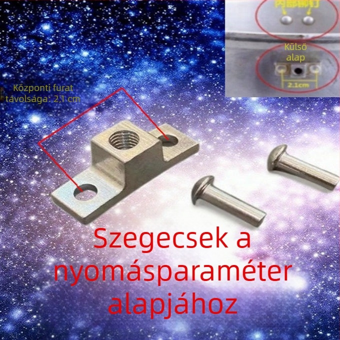 Egyetemes csavarok és szegecsek a fogantyú alapjához nyomásos edényekhez; kompatibilis Wanbao, Forda, Xiluo, Jinxi; magas hőmérséklet-álló