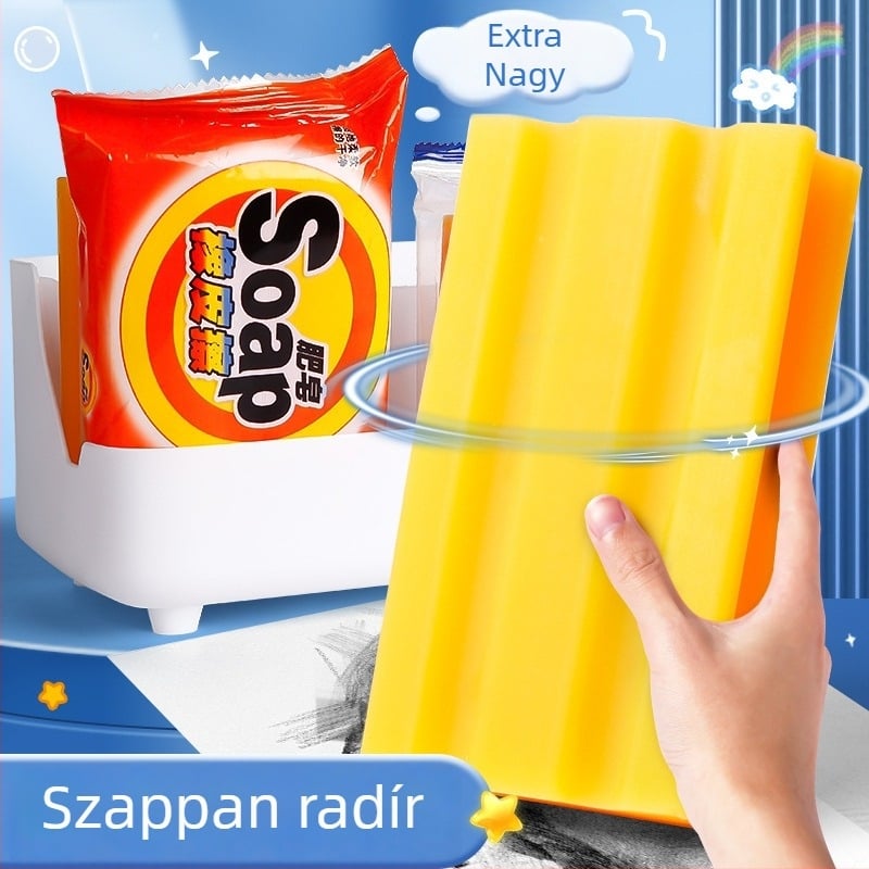 Óriás méretű szappanradír, kreatív rajzfilmfigura design gyerekeknek, tiszta törlés minimális morzsákkal és nyom nélkül, tartós.