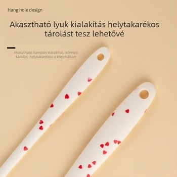 2 darabos szilikon sütő- és grillkészlet: torta spatula és hőálló kaparó olajozó ecsettel