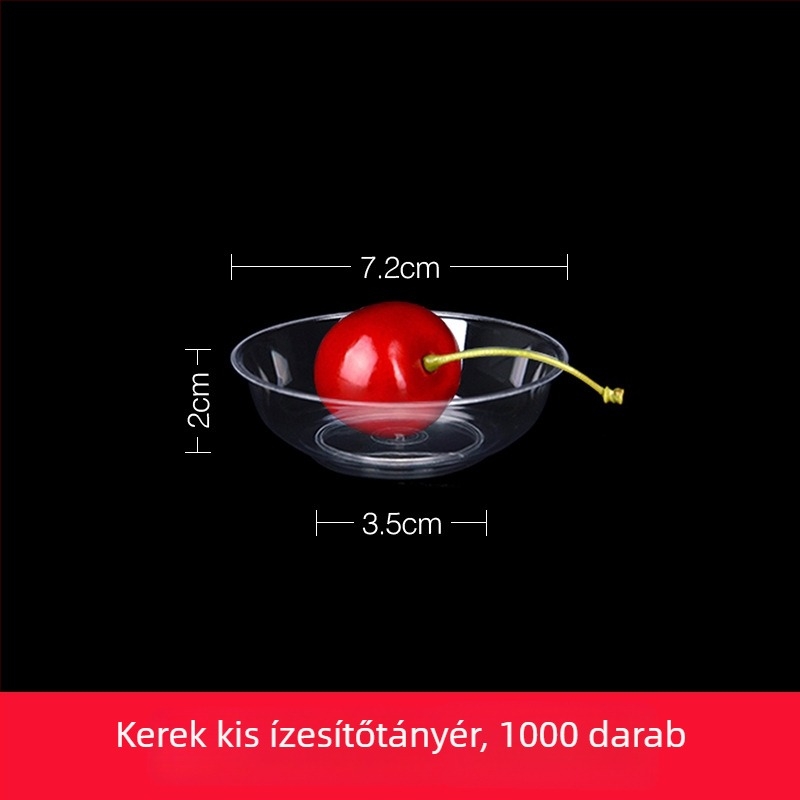 Műanyag party étkészlet trombita virág motívummal, 10 darabos: tálak, tányérok, poharak és kanalak egyéni adagokhoz