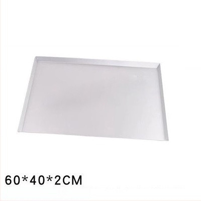 Kereskedelmi 60x40 cm nem tapadó sütőtepsi sütőhöz kerekített sarkokkal, alumínium, kenyérhez és süteményekhez