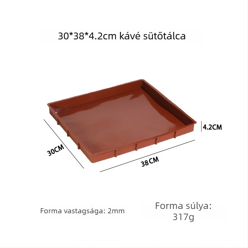 Cai Fu DIY Szilikon süteményforma, különböző méretek, kávébarna szín, háztartási sütőforma
