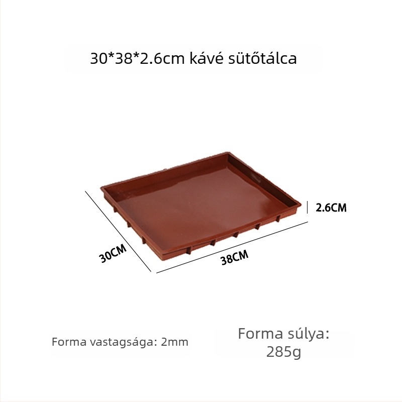 Cai Fu DIY Szilikon süteményforma, különböző méretek, kávébarna szín, háztartási sütőforma