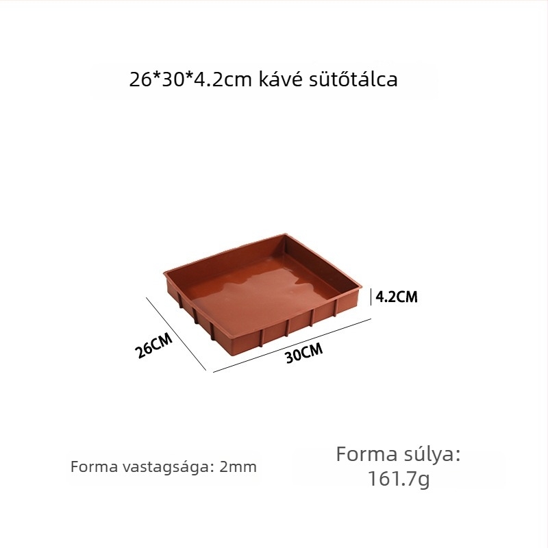 Cai Fu DIY Szilikon süteményforma, különböző méretek, kávébarna szín, háztartási sütőforma