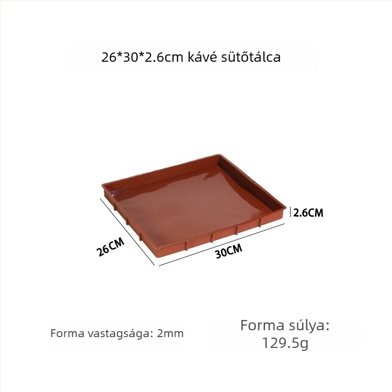 Cai Fu DIY Szilikon süteményforma, különböző méretek, kávébarna szín, háztartási sütőforma