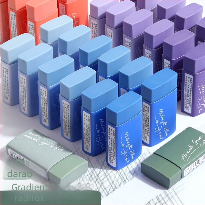 Hua Jie gradient radír gyerekeknek, rajzradír minimális morzsával, könnyen eltávolítható, elegáns írószer
