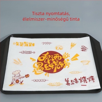 Téglalap alakú grillsütő alátétpapír, olajálló, egyszer használatos, éttermek számára