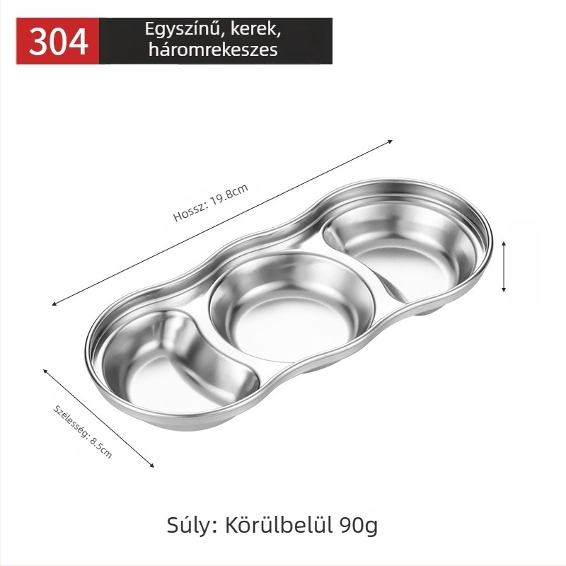 Koreai stílusú rácsos mártásos tál, 304 rozsdamentes acélból, arany felülettel, négyzet alakú, ideális szószokhoz, hot pot és grillhez, szabadtéri kempingezéshez.