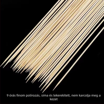 30 cm bambusz nyárs grillezéshez, 60 darabos csomag