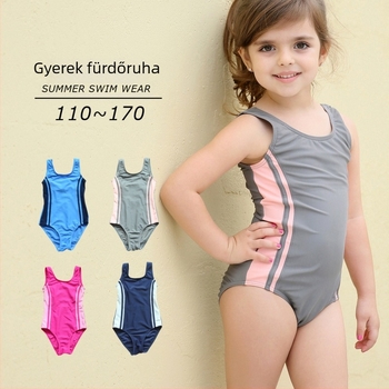 Patchworkos gyerekeknek készült úszóruha, új stílus, koreai ihletés, lányoknak