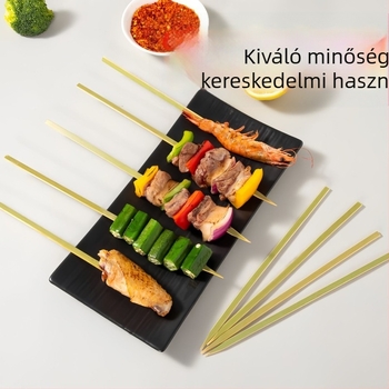 Japán-stílusú zöld bambusznyársak yakitorihoz, lapos és saroknyársak, zöld bambusznyársak nagykereskedelmi értékesítéshez