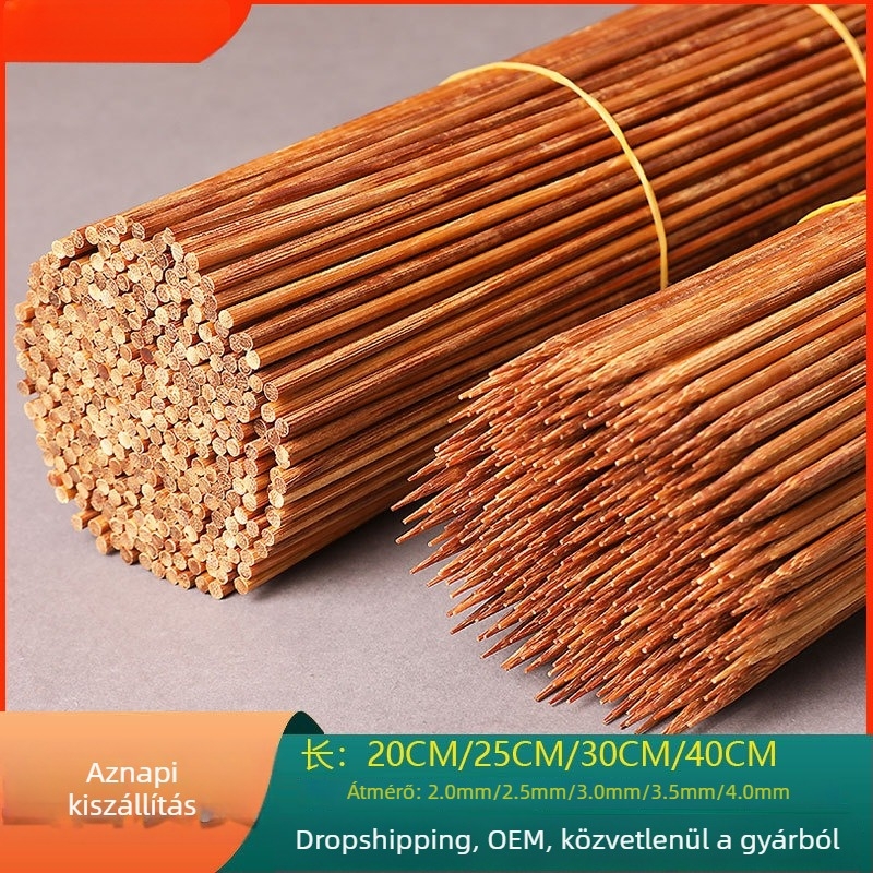 Karbonizált bambusz grillszúrók, masszívak, egyszer használatosak, 20-40 cm hosszúak, 2-4 mm vastagság.
