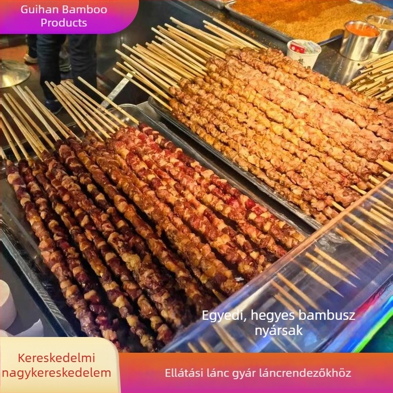 1,0 m hosszú bambusznyársak nagy húsra, vastabb és hosszabb heggyel, kereskedelmi minőség
