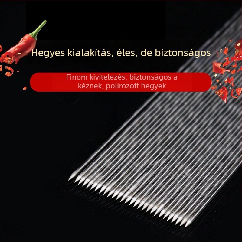 304 rozsdamentes acél kör nyársak grillhez – bárányhúshoz, háztartási használatra