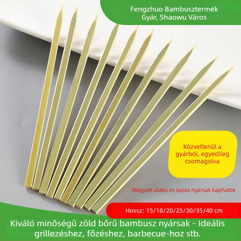 Egyszer használatos sík bambusznyársak japán stílusú grillhez