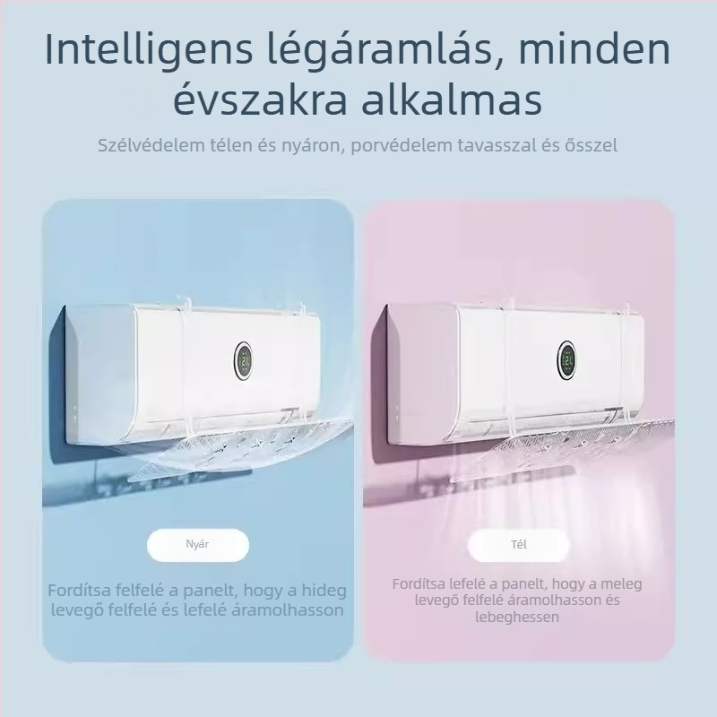Klímaberendezés légáramvédő – univerzális falra szerelhető, telepítés nélkül