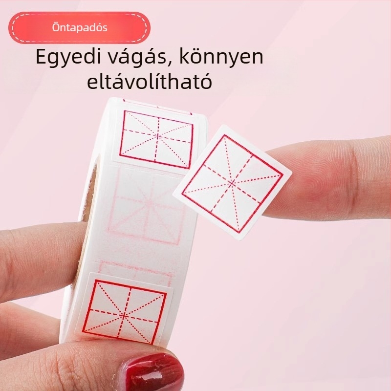 Kijavító matricák és gyakorlólapok általános iskolások számára négyzetes kínai írási rácsokkal, pinyin és angol betűkkel