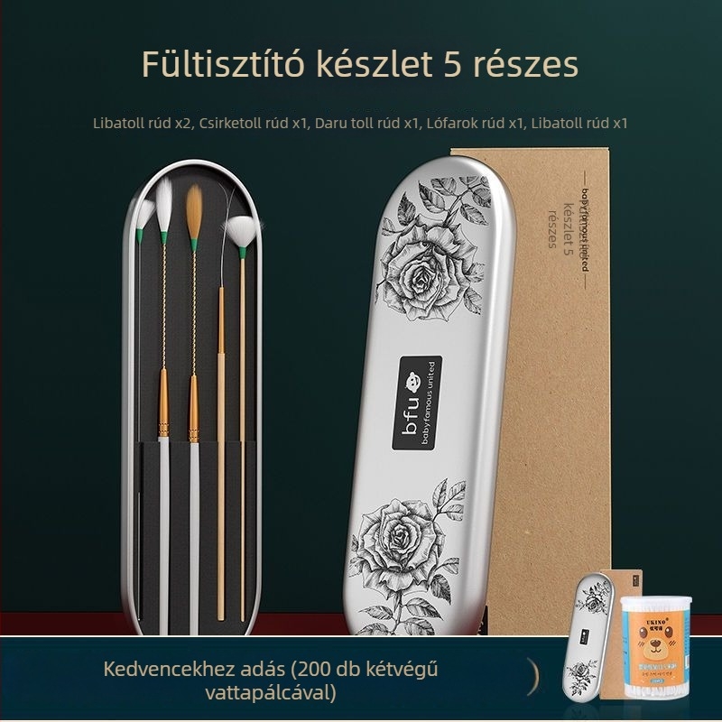 Ruihe világító fa fülkanál készlet