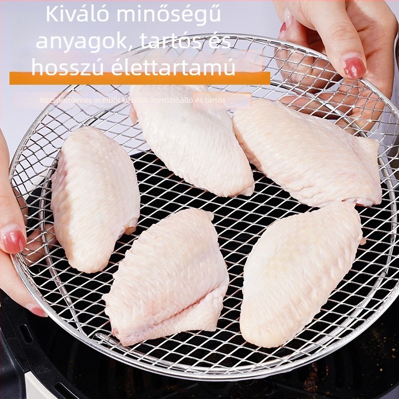 304 rozsdamentes acélból készült többszintes, leválasztható polc légsütő grillhez