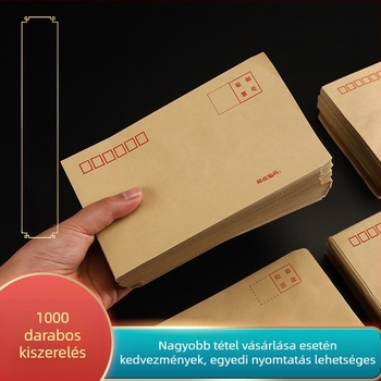 1000 sárga Kraft papír boríték, A4-es méret, szabványos postai borítékok és számlás borítékok