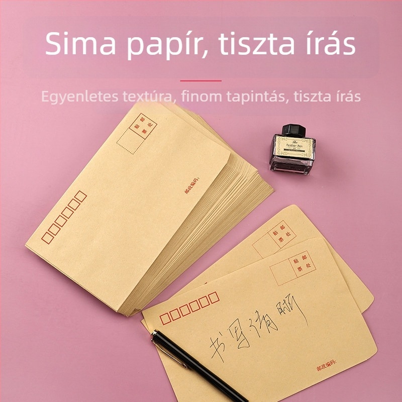 1000 sárga Kraft papír boríték, A4-es méret, szabványos postai borítékok és számlás borítékok