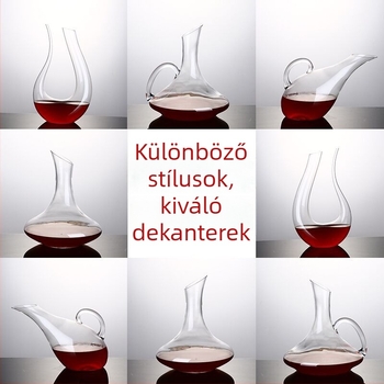 Üveg boros dekantáló aerátorral – gyors levegőztetés