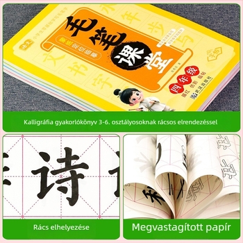 Ecsetkaligráfia gyakorlófüzet általános iskolásoknak, másolás és írás szabályos betűtípussal, 3–6. osztály