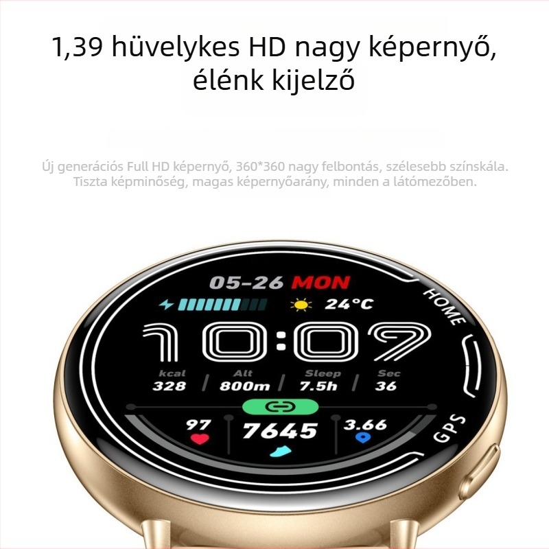 KC100 okosóra, többfunkciós szívritmus- és oxigénmonitorozás, vízálló, Bluetooth hívás, alvásfigyelés, Unisex