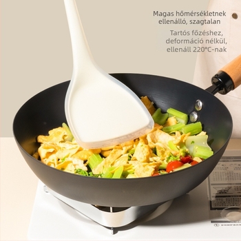 Szilikon spatula és kanál készlet a főzéshez — tapadásmentes, hőálló, csúszásmentes, égés elleni védelem, teljes konyhai eszközkészlet