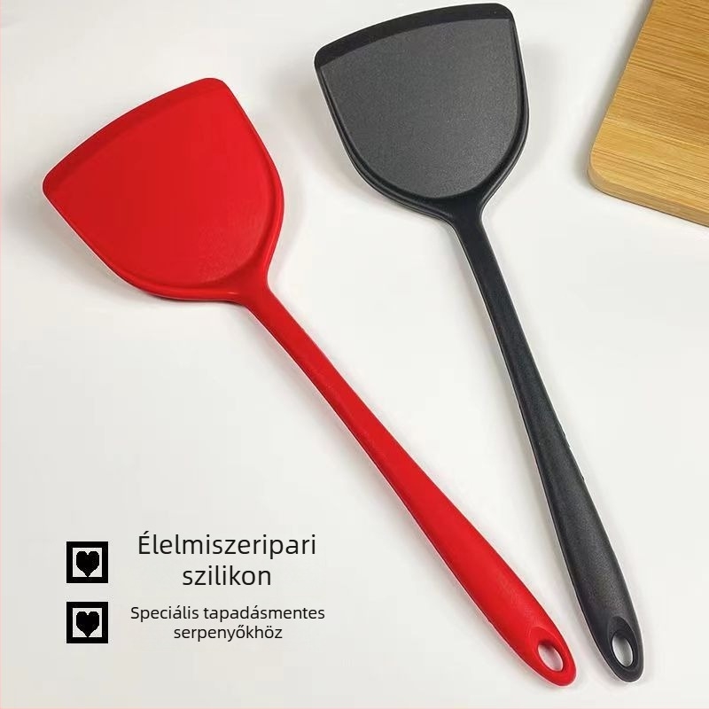 Szilikon spatula, tapadásmentes, hőálló, hosszú nyelű konyhai spatula, élelmiszer-minőségű